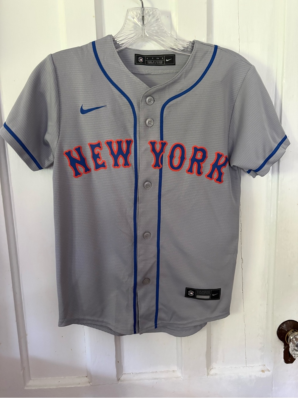 Nike Mets deGrom Gray Baseball Jersey Vintage